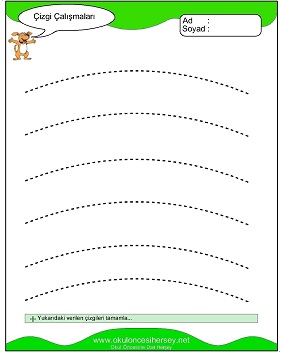 okul öncesi çizgi çalışmaları